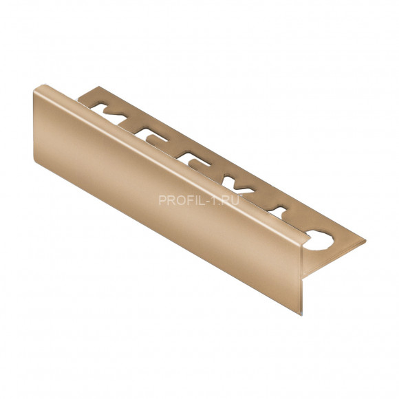 Алюминиевый профиль лестничный F-образный 10мм NEEXY PV53-05-BG золото блестящее 2.7м