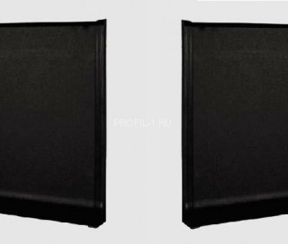 Фурнитура для плинтуса Евротрим L-80 ПВХ заглушки кмп. черный