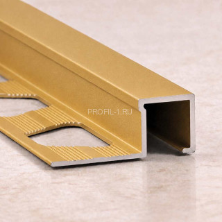 П-образный алюминиевый профиль 12х12 мм ПО-П12х12 золото матовое 2,7 м П-образный алюминиевый профиль 12х12 мм ПО-П12х12 золото матовое 2,7 м