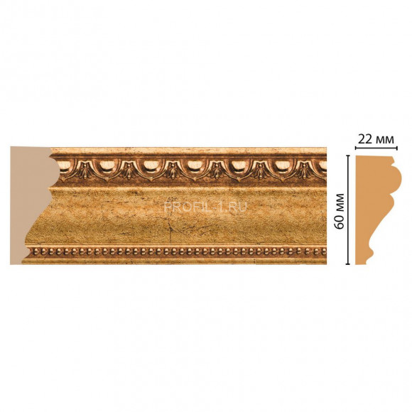 Молдинг DECOMASTER 161-58 ДМ (60x22x2400) цвет Золото антик Молдинг DECOMASTER 161-58 ДМ (60x22x2400) цвет Золото антик