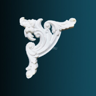 Декоративный орнамент Перфект G2416L левый белый 130х140х15 мм