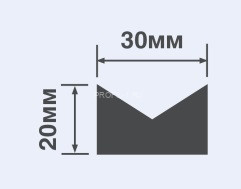 Молдинг HiWood TRV30 белый 30х20 мм 270 см Молдинг HiWood TRV30 белый 30х20 мм 270 см
