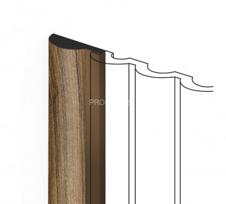 Финишный молдинг HiWood LF140A BR495 под дерево 12х36 мм 2,7 м Финишный молдинг HiWood LF140A BR495 под дерево 12х36 мм 2,7 м