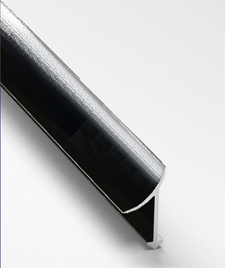 Уголок для плитки внутренний универсальный алюминий 10 мм PV30-19 черный блестящий 2,7 м