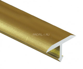 Профиль Т-образный 25 мм алюминий полукруглый PV38-05 золото блестящее 2,7 м Профиль Т-образный 25 мм алюминий полукруглый PV38-05 золото блестящее 2,7 м