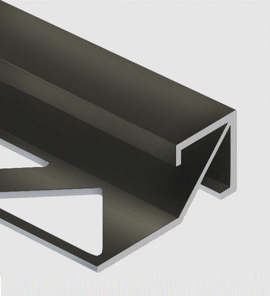 Профиль для плитки внешний Квадрат 14х14 мм алюминий PV72-18 черный матовый 2,7 м