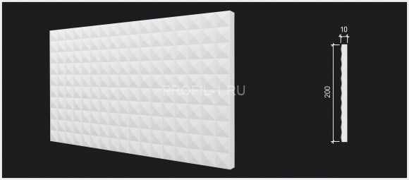 Стеновая декоративная панель 3D Decor-Dizayn DD932(3m) из полистирола белая, под покраску 200х10х3000 мм