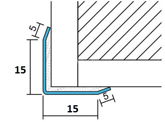Уголок из нержавеющей стали 15х15 SAO12-15W серебро глянец браш 2,7 м