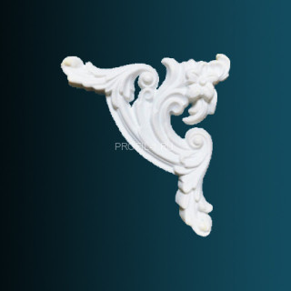 Декоративный орнамент Перфект G2416R правый белый 130х140х15 мм