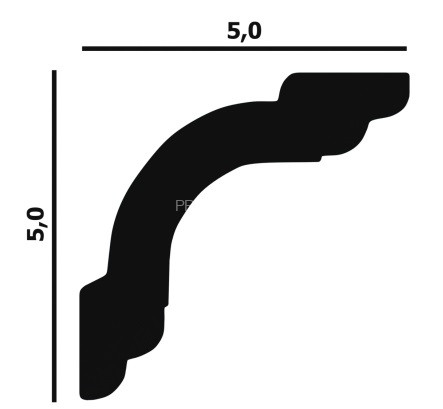 Потолочный плинтус Перфект Плюс P42 50 мм 200 см