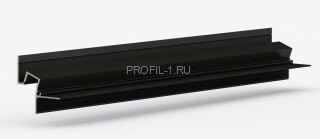 Алюминиевый теневой потолочный плинтус под подсветку Laconistiq Gips Classic черный 3м