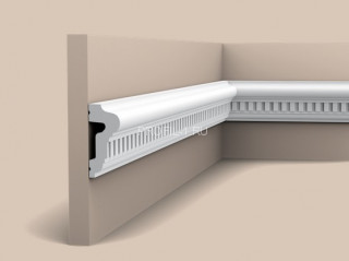 Молдинг Orac Decor Purotouch P6020 белый полиуретан 64х28 мм 2м Молдинг Orac Decor Purotouch P6020 белый полиуретан 64х28 мм 2м