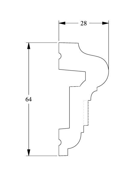 Молдинг Orac Decor Purotouch P6020 белый полиуретан 64х28 мм 2м Молдинг Orac Decor Purotouch P6020 белый полиуретан 64х28 мм 2м
