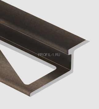 Профиль Z-образный 10 мм алюминий PV46-06 бронза матовая 2,7 м Профиль Z-образный 10 мм алюминий PV46-06 бронза матовая 2,7 м