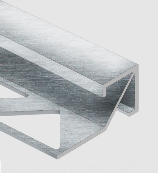 Профиль для плитки внешний Квадрат 14х14 мм алюминий PV72-03 серебро блестящее 2,7 м