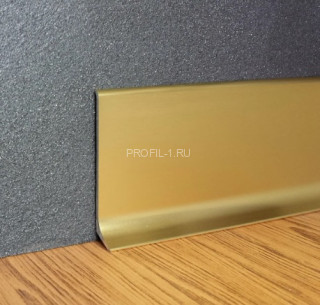 Алюминиевый плинтус напольный 100 мм Евротрим L-100 2155.00 золото 2,95 м Алюминиевый плинтус напольный 100 мм Евротрим L-100 2155.00 золото 2,95 м