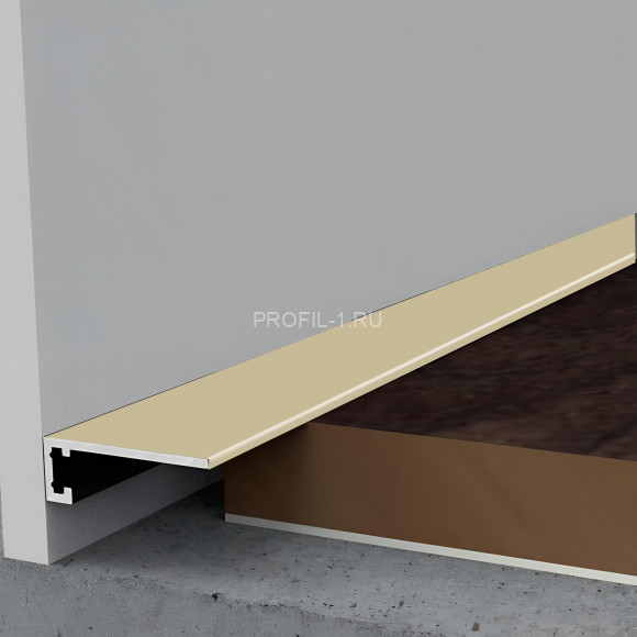 Алюминиевый микроплинтус 6х20 мм Диал МП-6-2м 2336 шампань 2 м Алюминиевый микроплинтус 6х20 мм Диал МП-6-2м 2336 шампань 2 м