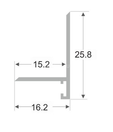 Алюминиевый щелевой микроплинтус ПО-190 черный матовый 2,7 м Алюминиевый щелевой микроплинтус ПО-190 черный матовый 2,7 м