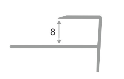Алюминиевый профиль F-образный ПФ-8 гибкий 8 мм серебро глянец 2,7 м Алюминиевый профиль F-образный ПФ-8 гибкий 8 мм серебро глянец 2,7 м