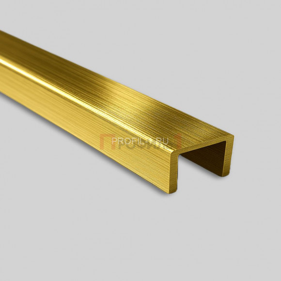 Латунный П-образный профиль PU 208 OS 8х20х8 шлифованный 3м