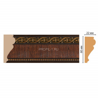 Молдинг DECOMASTER 161-2 ДМ (60x22x2400) цвет Красное дерево с золотом Молдинг DECOMASTER 161-2 ДМ (60x22x2400) цвет Красное дерево с золотом