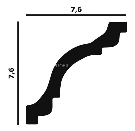 Потолочный плинтус Перфект Плюс P44 76 мм 200 см Потолочный плинтус Перфект Плюс P44 76 мм 200 см