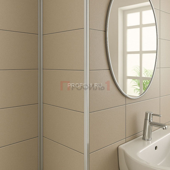 Латунный уголок 20х20 мм хром 270 см