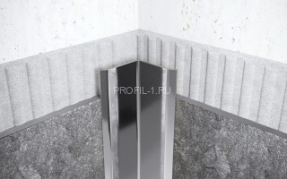 Уголок из нержавеющей стали равнополочный внутренний с загнутыми краями 15х15 мм FV 15 P полированная сталь 300 см