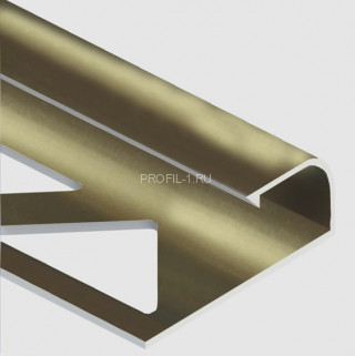 Профиль для плитки С-образный алюминий 8 мм PV13-09 шампань блестящая 2,7 м