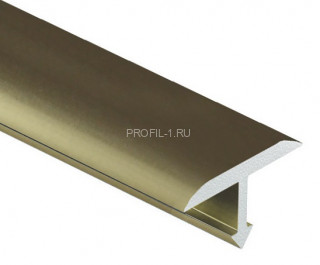 Профиль Т-образный 25 мм алюминий полукруглый PV38-09 шампань блестящая 2,7 м Профиль Т-образный 25 мм алюминий полукруглый PV38-09 шампань блестящая 2,7 м