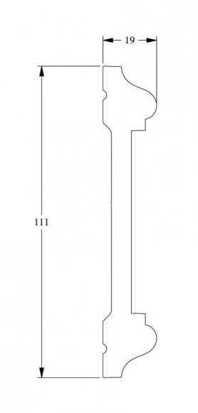 Молдинг Orac Decor Purotouch P7020 белый полиуретан 111х19 мм 2м Молдинг Orac Decor Purotouch P7020 белый полиуретан 111х19 мм 2м