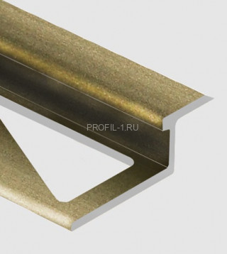 Профиль Z-образный 10 мм алюминий PV46-08 шампань матовая 2,7 м Профиль Z-образный 10 мм алюминий PV46-08 шампань матовая 2,7 м