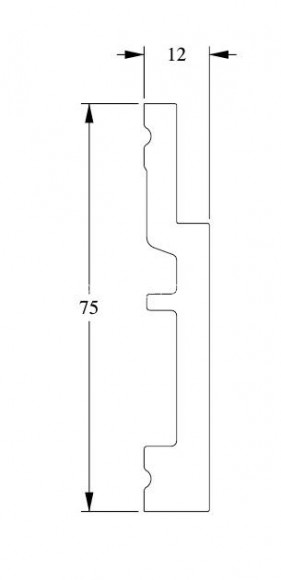 Напольный плинтус Orac Decor Duropolymer SX187 белый полистирол 75х12 мм 2м Напольный плинтус Orac Decor Duropolymer SX187 белый полистирол 75х12 мм 2м