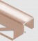 П-образный профиль для ступеней с рифлением 20х12 мм PV52-15 розовый блестящий 2,7 м