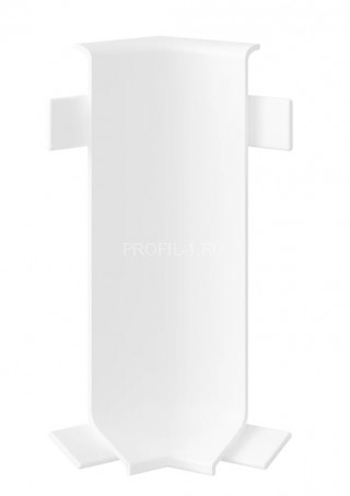 Угол внутренний алюминиевый для плинтуса Laconistiq Adhesive 80 белый 80х10 мм