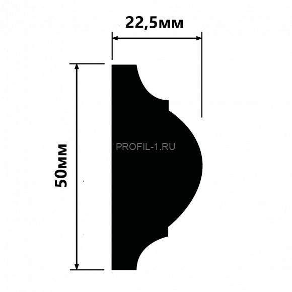 Молдинг HiWood D50 белый 50х22,5 мм 2 метра Молдинг HiWood D50 белый 50х22,5 мм 2 метра