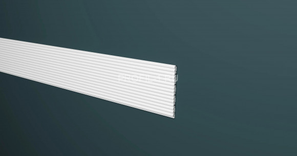 Стеновая декоративная панель 3D Decor-Dizayn DD933(3m) из полистирола белая, под покраску 150х9.7х3000 мм