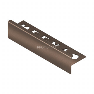 Алюминиевый профиль лестничный F-образный 10мм NEEXY PV53-11-BB коричневый блестящий 2.7м