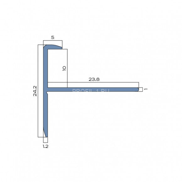 Алюминиевый профиль лестничный F-образный 10мм NEEXY PV53-11-BB коричневый блестящий 2.7м Алюминиевый профиль лестничный F-образный 10мм NEEXY PV53-11-BB коричневый блестящий 2.7м