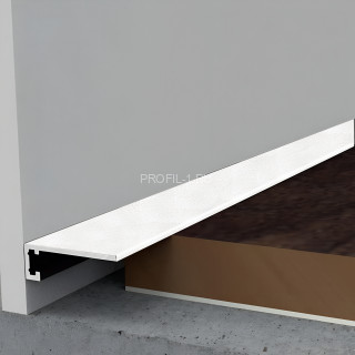 Алюминиевый микроплинтус 6х20 мм Диал МП-6-2м 2336 белый муар RAL 9016 2 м