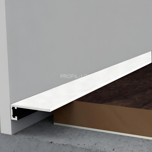 Алюминиевый микроплинтус 6х20 мм Диал МП-6-2м 2336 белый муар RAL 9016 2 м Алюминиевый микроплинтус 6х20 мм Диал МП-6-2м 2336 белый муар RAL 9016 2 м