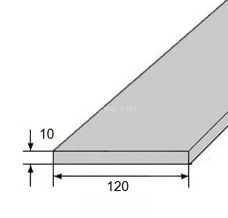 Алюминиевая полоса 120х10 мм 3 метра