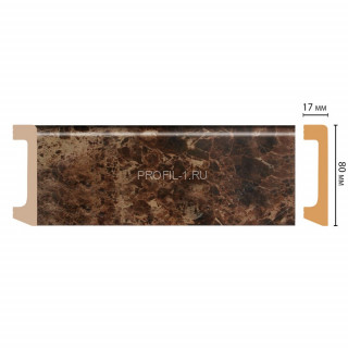 Плинтус напольный DECOMASTER D235-713 ШК/20 (80x17x2400) цвет Коричневый Плинтус напольный DECOMASTER D235-713 ШК/20 (80x17x2400) цвет Коричневый