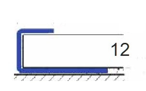 Окантовочный П-профиль из нержавеющей стали 12 мм ОК-12 шлифованный 2,7 м