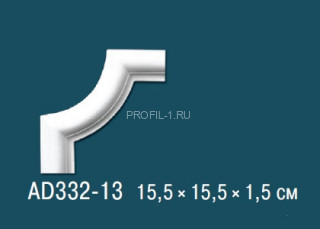 Угловой элемент с орнаментом Перфект AD332-13 155х155 мм