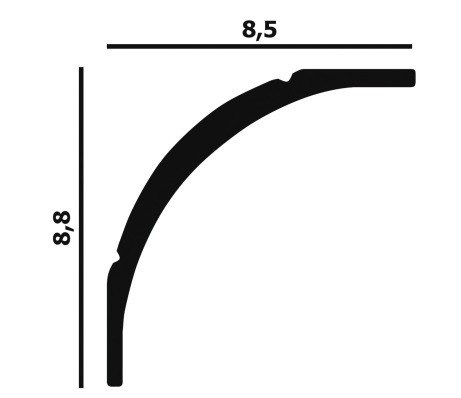 Потолочный плинтус Перфект Плюс P46 88 мм 200 см Потолочный плинтус Перфект Плюс P46 88 мм 200 см