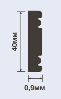 Молдинг HiWood W1040 белый 40х9 мм 200 см Молдинг HiWood W1040 белый 40х9 мм 200 см