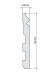 Напольный плинтус 136 мм Cezar Elegance LPC-24 белый 2,44 м