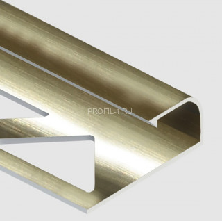 Профиль для плитки С-образный алюминий 8 мм PV13-13 песок блестящий 2,7 м