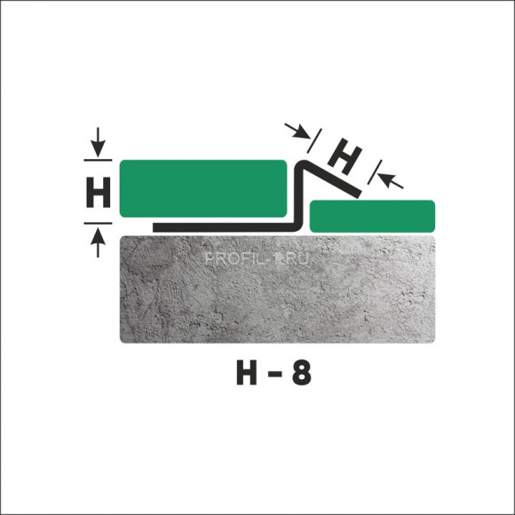Наружный профиль из нержавеющей стали со скосом для плитки 8 мм FSG 8 GS золото сатинированное 270 см
